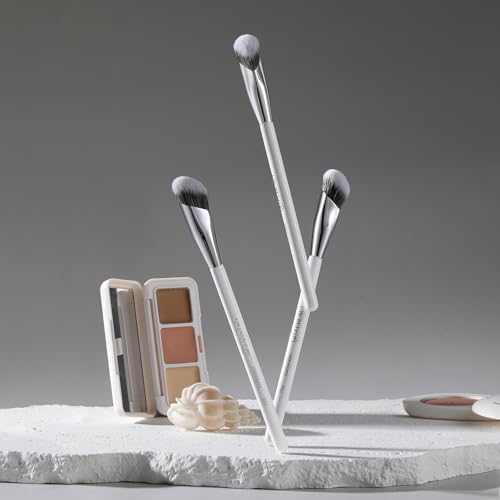 Concealer Makeup Brushes 2-Pack Angled for Liquid & Cream