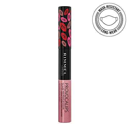 Rimmel London Provocalips 16hr Kiss-Proof Lip Color - Two-Step Liquid Lipstick to Lock in Color and Shine - 430 Wish Upon A Berry, .14 fl.oz.