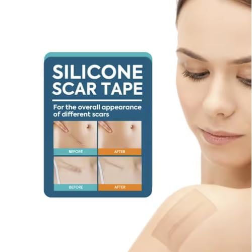Silicone Scar Sheets 1.6" x 120" - Medical Grade, Long-Lasting, Reusable Tape Roll for C-Section, Surgical Scars, Keloid, Acne, Tummy Tuck Recovery & Wrinkle Treatment