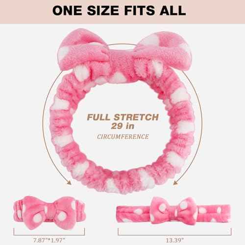 Stocking Stuffers for Womens Teen Girls Kids, 8pcs Spa Headband, Bulk Christmas Gifts for Women Mom Girlfriend, Skincare Makeup Face Wash Headband, Spa Gifts Basket for Women Party Favors Adults