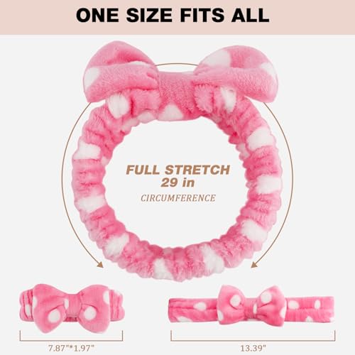 YOOVR Spa Headband 8-Pack | Soft Fleece Hair Accessories