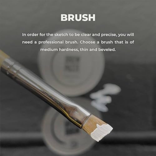 Brow Mapping Kit with White Brow Paste [Large 15g Bottle] White Brow Mapping String [30 m ] and 2 Eyebrow Brush Set for Microblading Supplies, PMU Supplies and Brow Brush Microblading Kit; Brow brush