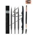 3 Pcs Waterproof Eyebrow Pencil Set,Gray Ultra Slim Eye Brow Pencil for Women with Brows Brush&Razor,Professional Brow Micro Retractable Long Lasting Gel Pen Shaping&Filling Brows Makeup - 02