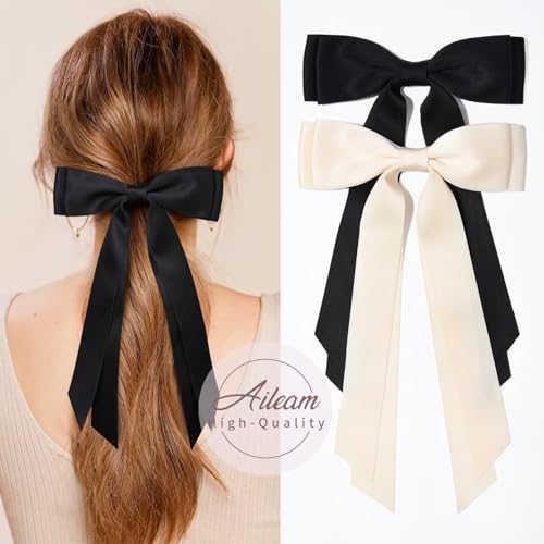 2-Piece Satin Hair Bows with Alligator Clips