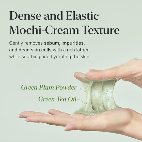 CKD Green Plum AHA¡¤BHA Clay Mask Cleanser - All in One, Korean Face Wash + Makeup Remover + Gentle Scrub with Controls Sebum, Tightens Pores, Removes Blackheads. All Skin Types. 4.58 oz