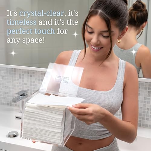Clear Acrylic Box for 50 XL Towels - Bathroom Storage