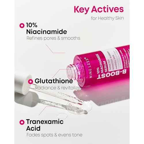 B-Boost 10% Niacinamide Serum ? Korean Face Serum for Even Skin Tone ? Tranexamic Acid & Glutathione ? Revitalize Complexion, 1.01 fl.oz.