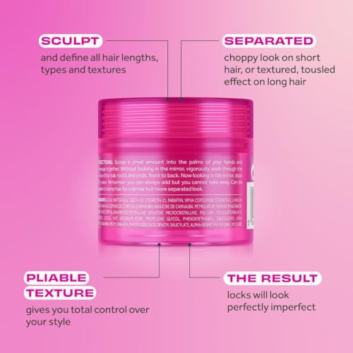 Lee Stafford Messed Up Putty Hair Wax - Lightweight Styling Putty