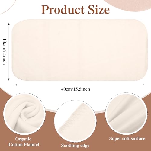 Tingjoo White Organic Cotton Flannel Pack for Castor Oil Wraps - 30 Pieces