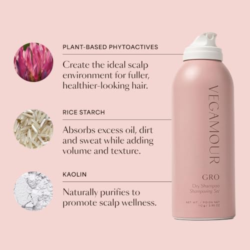 VEGAMOUR GRO Dry Shampoo - Plant-Based Oil Absorber