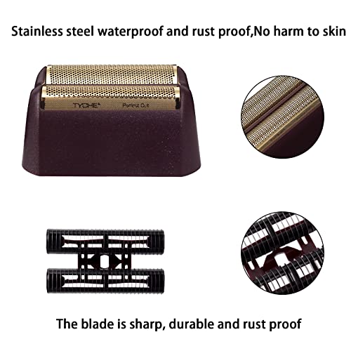 Professional 5 Star Series Finale Shaver Replacement Foil and Cutter Bar Assembly Compatible with wahl Shaver Foil 7031-100, 7043-100 Super Close Shaving Replacement Heads (red)