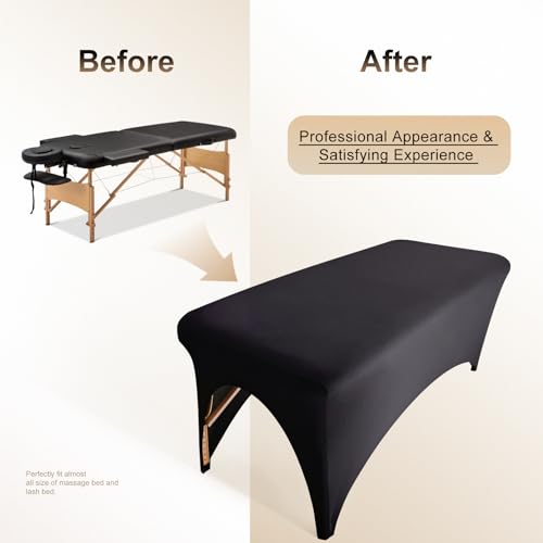 Spa Bed Cover for Lash Extension & Massage Table - Black