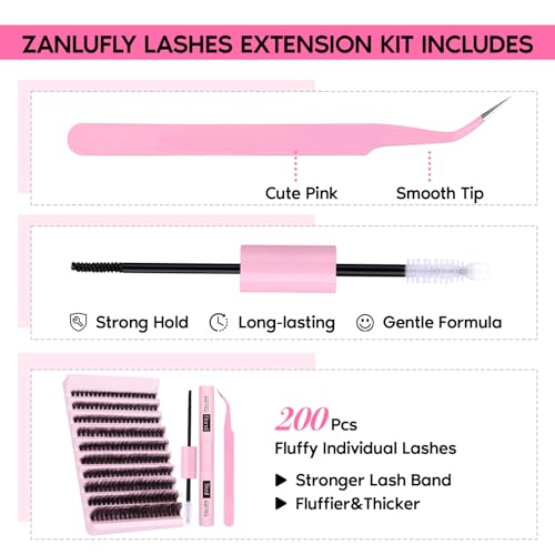 20MM Volume Lashes Extension Kit with Bond and Seal