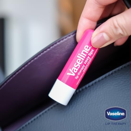 Vaseline Lip Therapy Care Rosy, Fast-Acting Nourishment, Ideal for Chapped, Dry, Cracked, or Damaged Lips, Lip Balm, 2-Pack of 2, 0.16 Oz Each, 4 Lip Balms