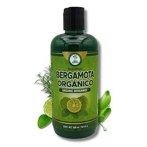 HIGH SUPREME Shampoo organic bergamot (16.9 fl oz) with aloe vera & rosemary SHAMPOO ORGANICO BERGAMOTA con Sabila & Romero Cont. net. 500 ml