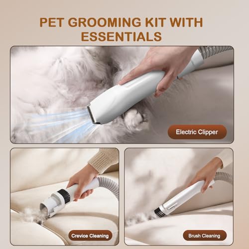 Dog Grooming Vacuum with Clipper & 5 Tools - Ozumek