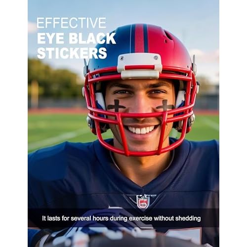 48 Pairs Eye Black Stickers, Sports Face Eyeblack Sticker for Baseball Football Softball Accessories Themed Party Birthday Party Supplies (Mixed Cross, 48 Pairs)