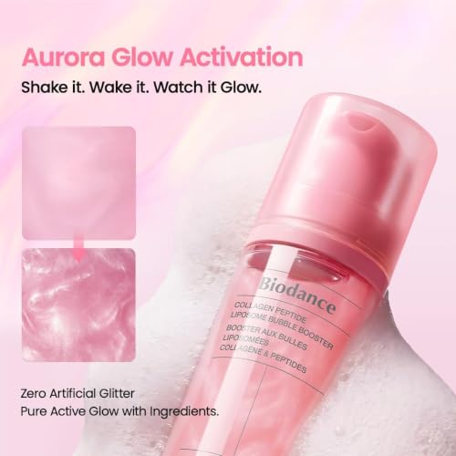 BIODANCE Collagen Bubble Booster Foam Essence for Skin Elasticity & Hydration - Micro-Bubble Primer, 3.21 fl oz