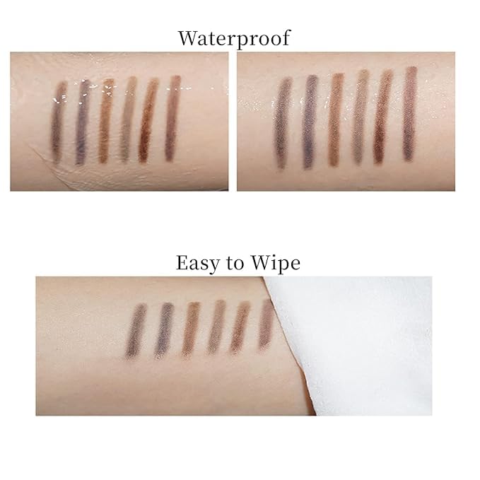 SCIMELI Waterproof Micro Brow Pencil Set - 2 Pack, 5 Colors for Natural, Precise Eyebrows