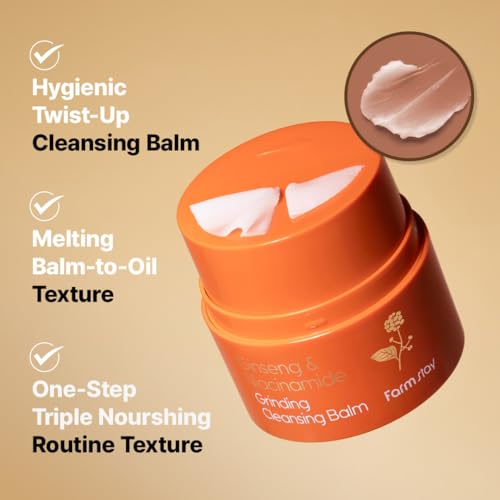 FARMSTAY Ginseng & Niacinamide Cleansing Balm - Hydrating Makeup Remover