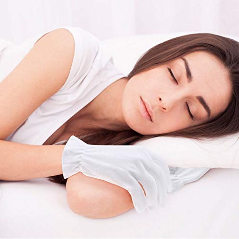 100% Cotton Gloves for Dry Hands & Eczema - 10 Pairs