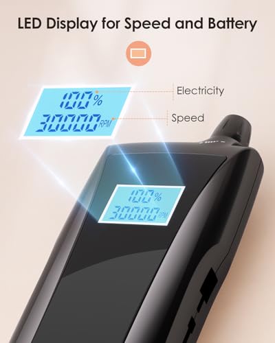 Beloving 30000RPM Rechargeable Nail Drill with LED Display