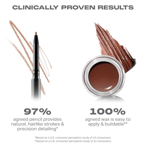 Morphe High Archiever Everyday Essentials Brow Kit - Precision Micro Eyebrow Pencil, Tinted Sculpting Brow Wax & 3-in-1 Brush for Shaping, Filling & Defining - Java (3 Count)