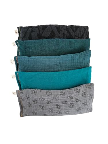 Peacegoods Eye Pillows Sampler Pack of 5 - Flax Seed Weighted