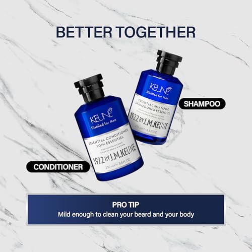 1922 by J.M. Keune Essential Conditioner, Moisturizing & Strengthening Conditioner for Men, 8.5 Fl Oz