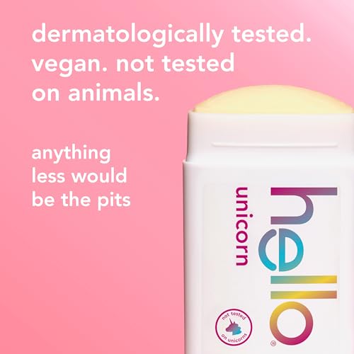 hello Unicorn Aluminum Free Deodorant, 72-Hour Protection, 2 Pack