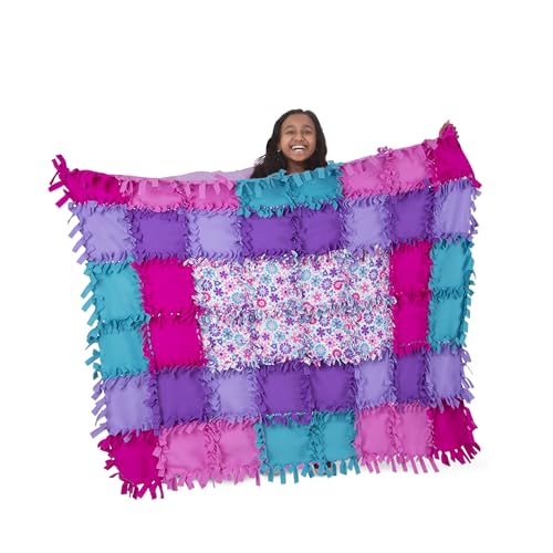 Melissa & Doug No-Sew Flower Fleece Quilt Craft Kit - 48 Squares