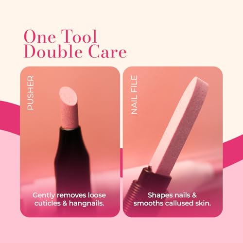 Ceramic Nail File & Cuticle Pusher Set (2-in-1 Manicure Tool)