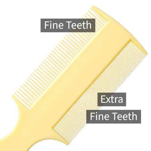 Vakly Fine Tooth Baby Comb, Dual-Sided 3-Pack | Cradle Cap & Lice Removal