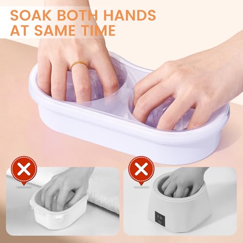 Dual Hand Nail Soaking Bowl Kit - Double-Layer Acrylic & Gel Remover