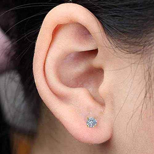 Ear Piercing Kits Disposable Ear Piercing Gun Kits No Pain Easy Use Ear Piercing Gun Kit Tool with Multi-Sized Gold Silver CZ Earring Studs