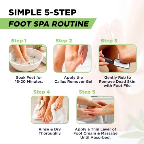 4-in-1 Foot Spa Kit: Callus Remover Gel, Foot Soak & Cream
