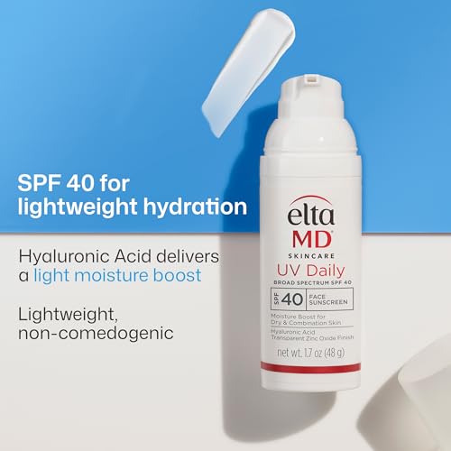 EltaMD UV Daily Untinted Face Sunscreen SPF 40, Hydrating 1.7 oz