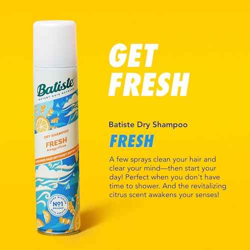 Batiste Dry Shampoo, Fresh Fragrance, Refresh Hair and Absorb Oil Between Washes, Waterless Shampoo for Added Hair Texture and Body, 5.71 oz