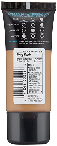 L'Oreal Infallible Pro-Glow Foundation 24HR, Caramel Beige
