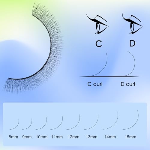 2D Y Shape Lash Extensions 0.07mm C/D Curl 8-12mm