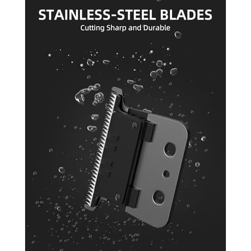 Professional Hair/Beard Trimmer for Men, USB-C Rechargeable Hair Trimmer for Men with Stainless Steel Blades, Zero Gapped Hair Clippers for Barber, Cordless Rechargeable Hair Clippers
