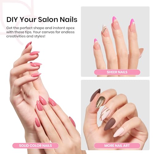 Beetles Gel Polish Tipex Nail Tips Kit 224 Pieces, 16 Sizes for Durable Manicures
