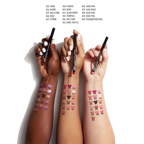 NYX Slim Lip Pencil - Long-Lasting Creamy Lip Liner, Pale Pink