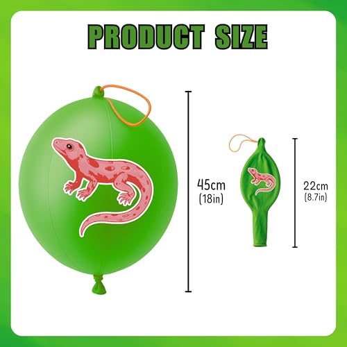 Lizard Party Favors Set: 48 Tattoos & 24 Punch Balloons