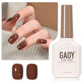 GAOY Amber Brown Gel Nail Polish 16ml UV Soak Off for DIY Manicure