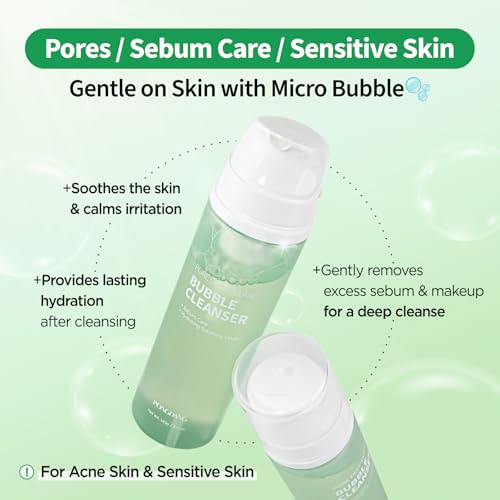 PONGDANG Pore Deep Clean Bubble Cleanser | 5.11 fl. oz | Acne-prone & Sensitive Skin Formula