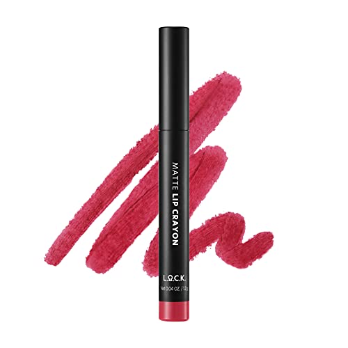 L.O.C.K. MATTE LIP CRAYON 05 COOL RED Long Lasting Velvet Soft Matte lipstick VEGAN & CRUELTY FREE
