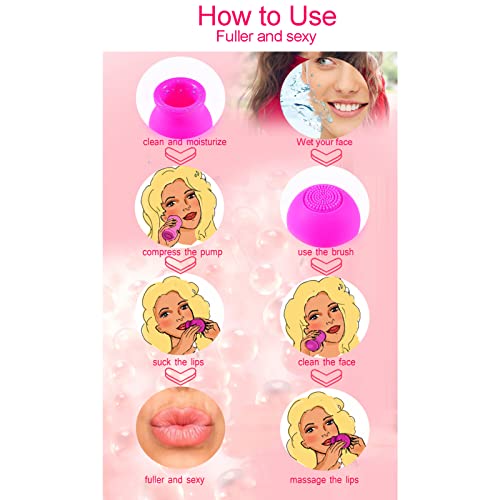 Silicone Lip Plumper Device with Brush - Lip Enhancement Tool