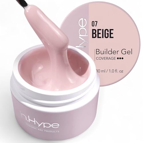 IN.HYPE UV LED Hard Builder Gel for Nail Extensions & Overlay - Beige #7