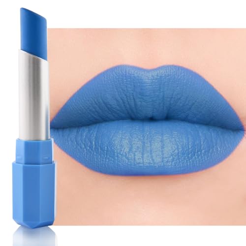Sky Blue Matte Lipstick - Pigmented Lip Crayon